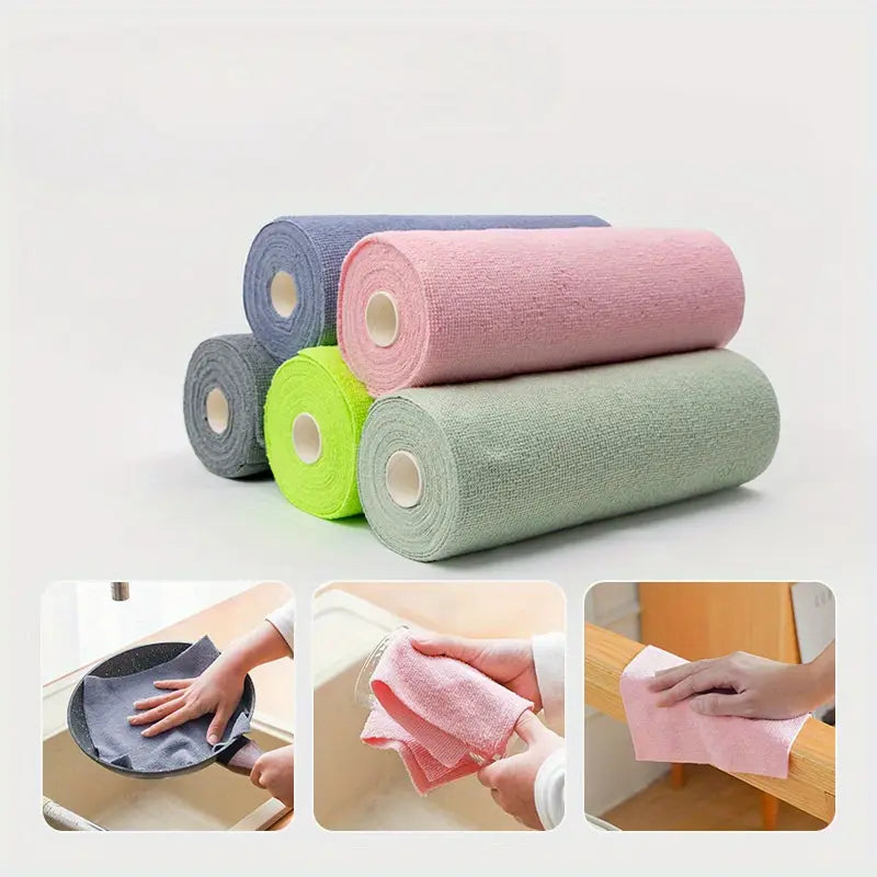 Microfiber Cleaning Cloth Roll - Pack 20