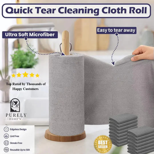 Microfiber Cleaning Cloth Roll - Pack 20