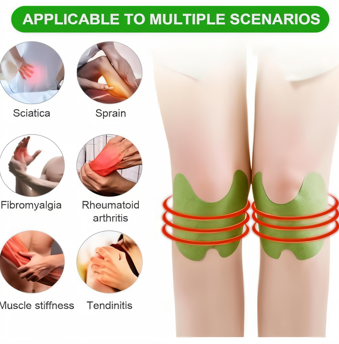 HealPatch™ - Natural Knee Pain Relief Patches - Pack of 10 🌿🦵