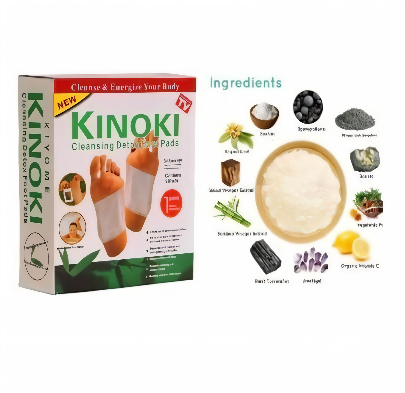 Kiyome Kinoki Cleansing Detox Foot Pads Pack of 10 🌿🦵