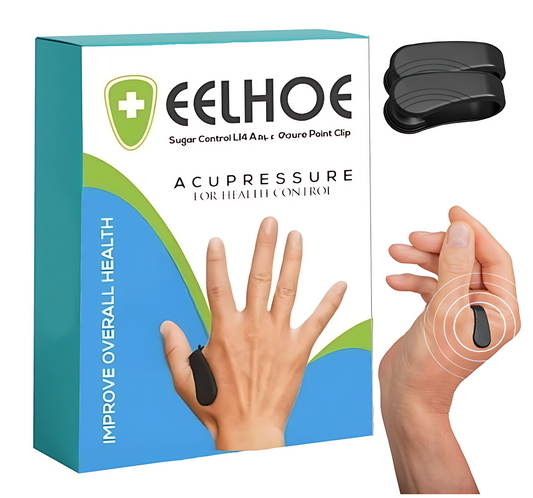 AcuClip – LI4 Acupressure Handheld Clip for Sugar Control & Pain Relief (Pack of 2, Black)