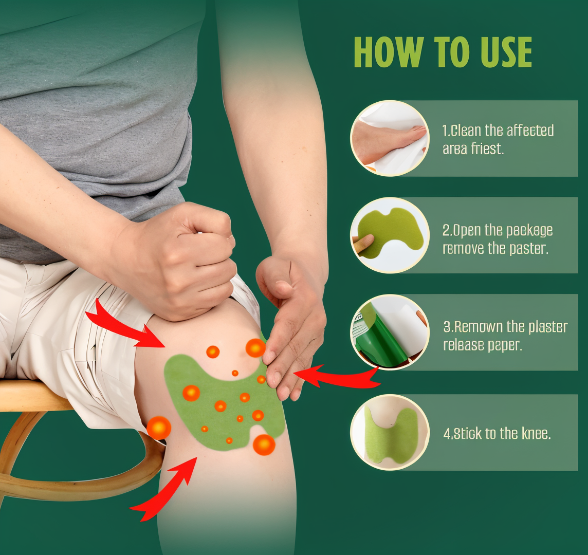 HealPatch™ - Natural Knee Pain Relief Patches - Pack of 10 🌿🦵